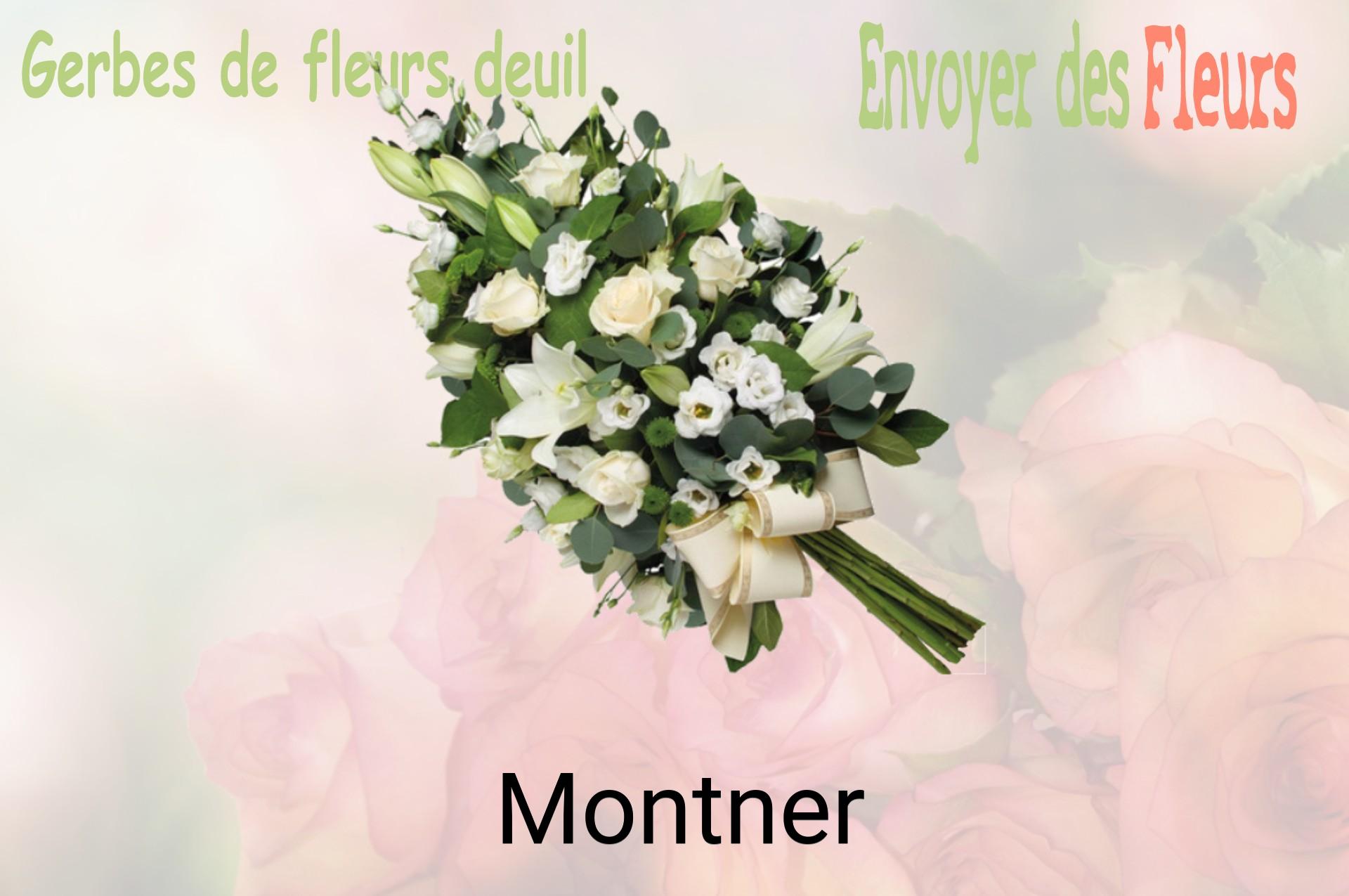 Gerbe de fleurs de deuil livrée à Montner